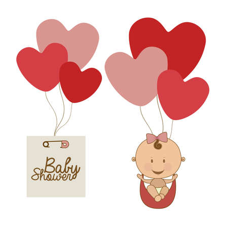 baby arrival design over white  background vector illustration  のイラスト素材