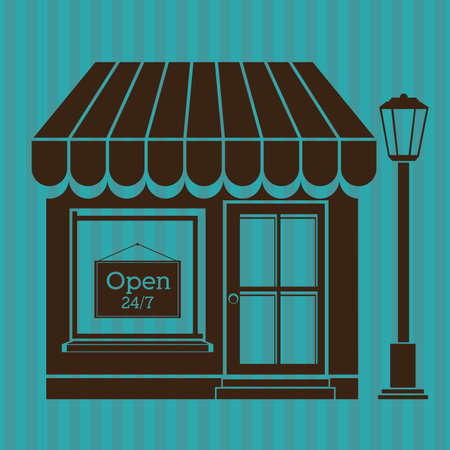 store design over blue background vector illustrationのイラスト素材