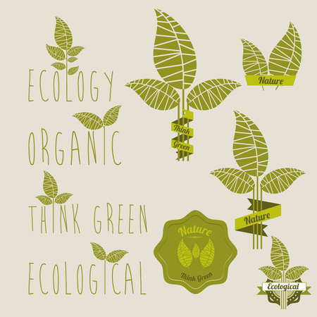 nature design over  beige background vector illustration のイラスト素材