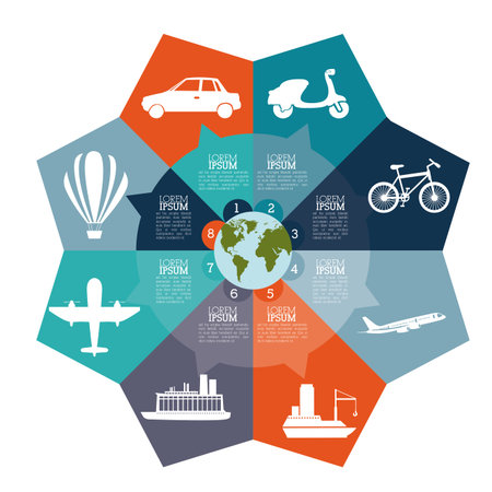 infographics design over white  background vector illustrationのイラスト素材