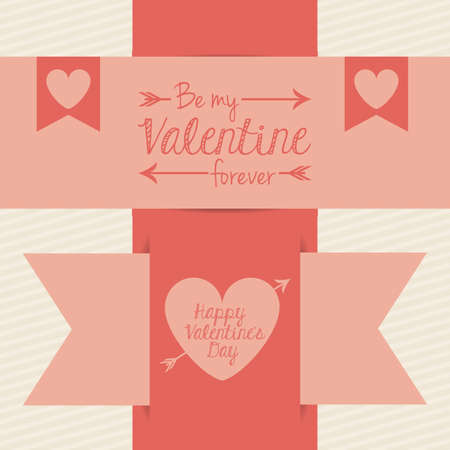 valentines day over lineal background vector illustration  のイラスト素材