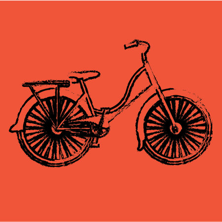 bicycle design over orange background vector illustration  のイラスト素材