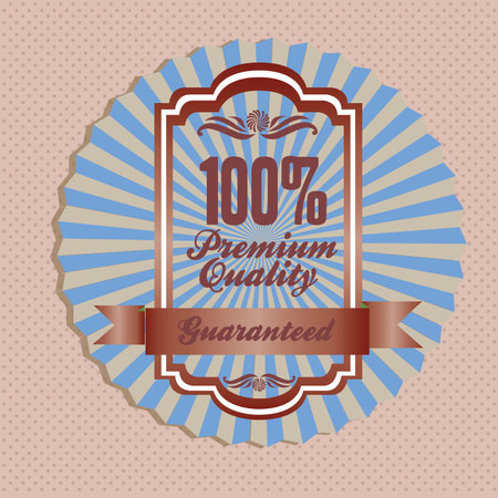 premium seal over dotted background vector illustration のイラスト素材