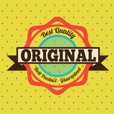 original seal over yellow background vector illustration のイラスト素材