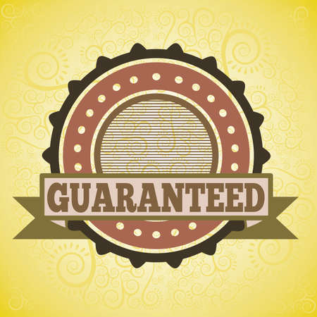 guaranteed seal over pattern  background vector illustration のイラスト素材