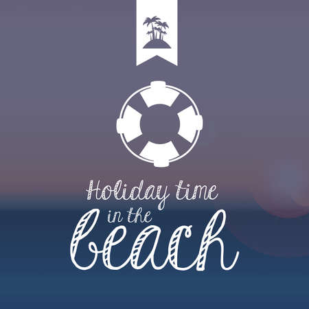 summer design over blue background vector illustration    のイラスト素材