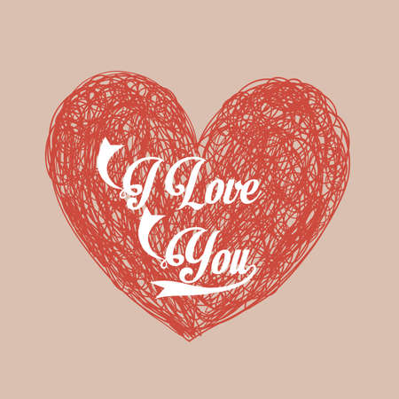 love design over  pink background vector illustration のイラスト素材