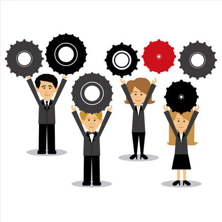 teamwork design over white background vector illustration のイラスト素材