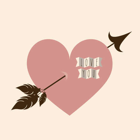 love design over pink background vector illustration のイラスト素材