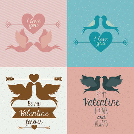 love icons  over colors background vector illustration のイラスト素材