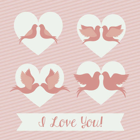 love design over pink  background vector illustration のイラスト素材