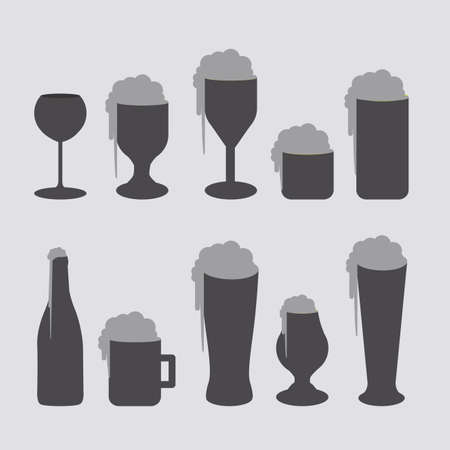 Beers design over gray background vector illustrationのイラスト素材