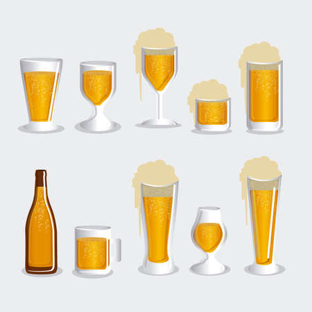 Beers design over white background vector illustrationのイラスト素材