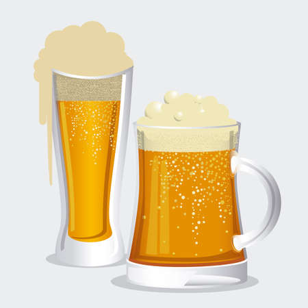 Beer design over white background vector illustration のイラスト素材