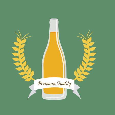 beer design over  green background vector illustration のイラスト素材