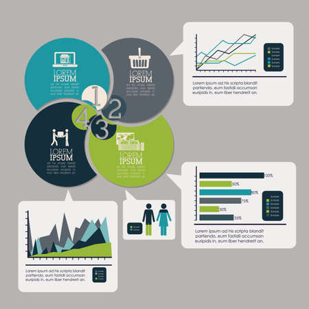infographics design over gray background vector illustration のイラスト素材