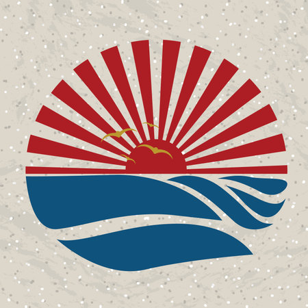 summer design over pattern  background vector illustration    のイラスト素材