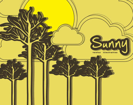 summer design over yellow  background vector illustration    のイラスト素材