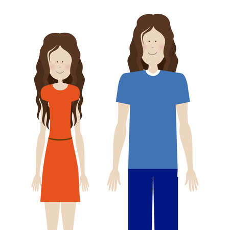 human silhouette over white background vector illustrationのイラスト素材