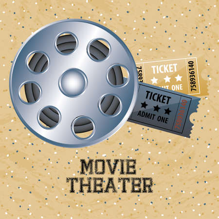 movie theater over vintage background vector illustrationのイラスト素材
