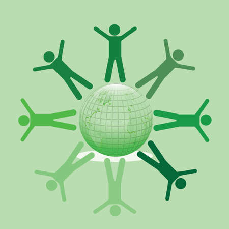 eco design over green background vector illustration のイラスト素材