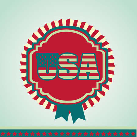 usa design over blue background vector illustrationのイラスト素材