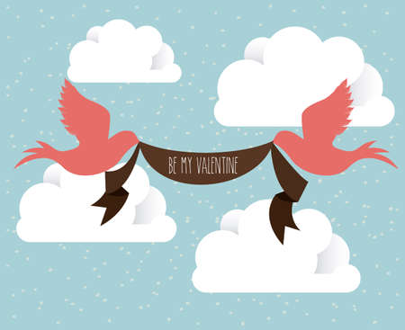love design over sky  background vector illustration  のイラスト素材