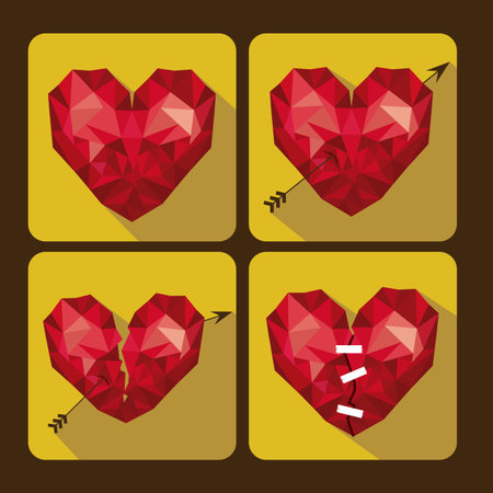 love design over  brown background vector illustration  のイラスト素材