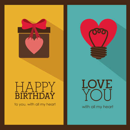 birthday  design over brown backgrund vector illustration のイラスト素材