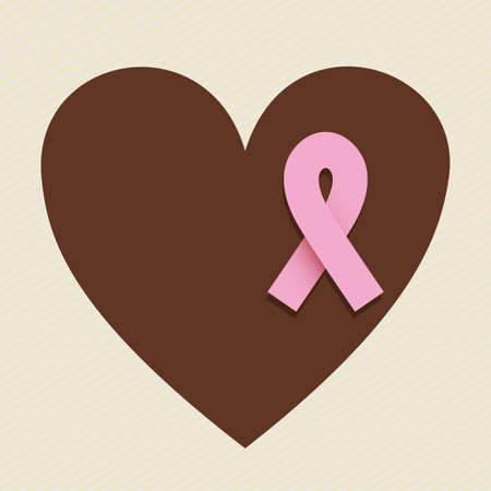 breast cancer over beige  background vector illustrationのイラスト素材