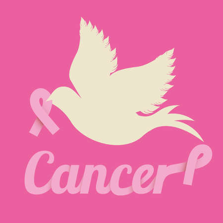 breast cancer over pink  background vector illustrationのイラスト素材