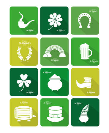 st patrick day design over white  background vector illustrationのイラスト素材