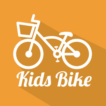bicycle design over  orange  background vector illustration  のイラスト素材