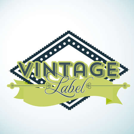 vintage label over blue background vector illustrationのイラスト素材
