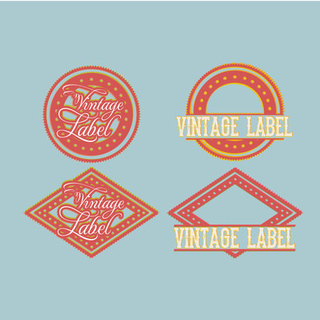 vintage label over blue  background vector illustrationのイラスト素材