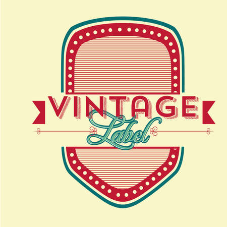vintage label over cream background vector illustrationのイラスト素材