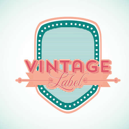 vintage label over blue background vector illustrationのイラスト素材