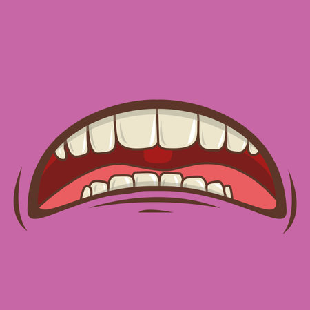 mouth design over purple background vector illustrationのイラスト素材