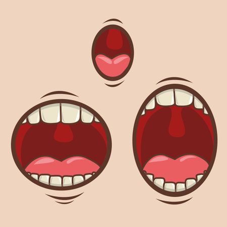 mouth design over pink background vector illustrationのイラスト素材