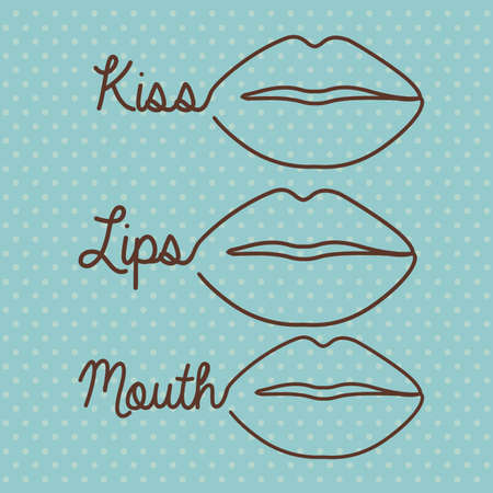 mouth design over blue background vector illustrationのイラスト素材