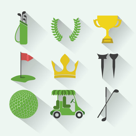 golf design over white   background vector illustrationのイラスト素材