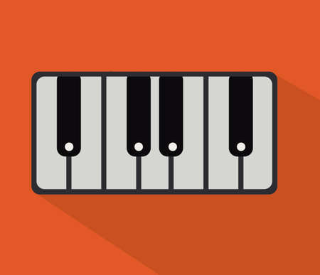 musical design over orange background vector illustrationのイラスト素材