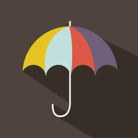 umbrella design  over black  background. vector illustrationのイラスト素材