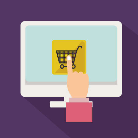 digital design over purple background vector illustrationのイラスト素材