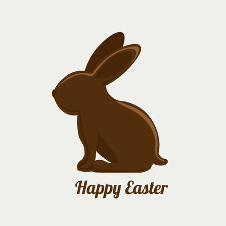 happy easter over  white background vector illustrationのイラスト素材