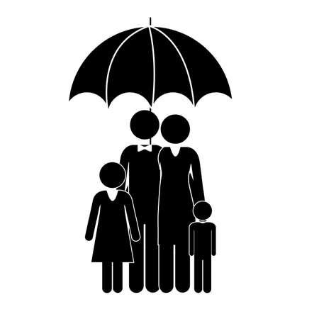 family design over white  background vector illustration  のイラスト素材