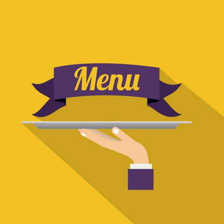 menu design over  yellow  background vector illustration    のイラスト素材