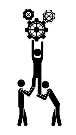 teamwork design over white   background vector illustration のイラスト素材