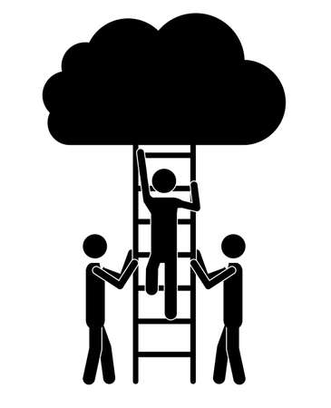 teamwork design over white   background vector illustration のイラスト素材