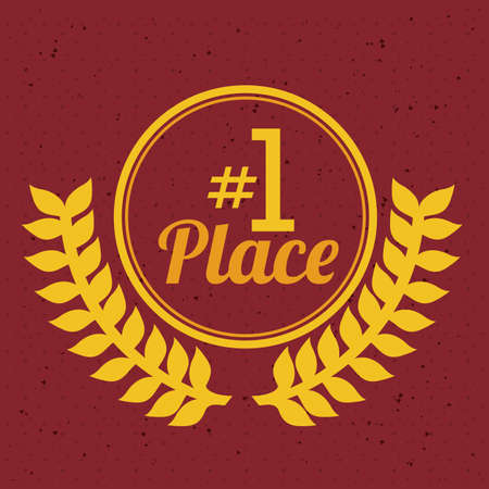 first place over red background vector illustrationのイラスト素材